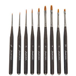 9 Piece Micro Tight Spot Detail Paint Brush Set