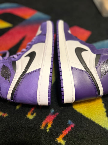 Leather to Suede Retro 1 Custom (Service ONLY) Court Purple